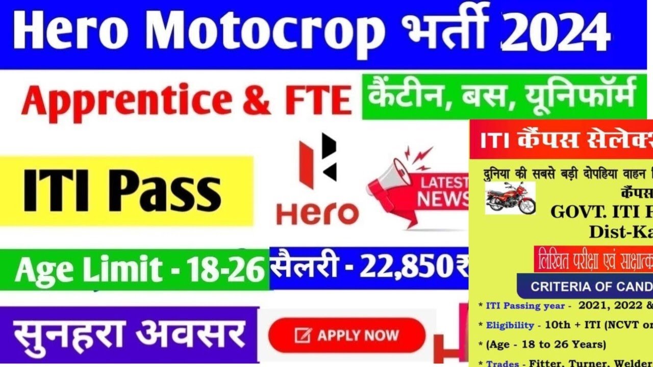 Read more about the article Hero Motocorp Recruitment 2024 | ITI Job Campus 2024